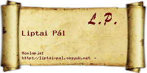 Liptai Pál névjegykártya